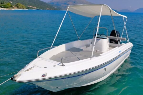 ANNA named motorboat boat of hop on boat reantal in Sami Kefalonia