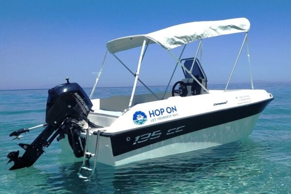 NALA named motorboat boat of hop on boat reantal in Sami Kefalonia